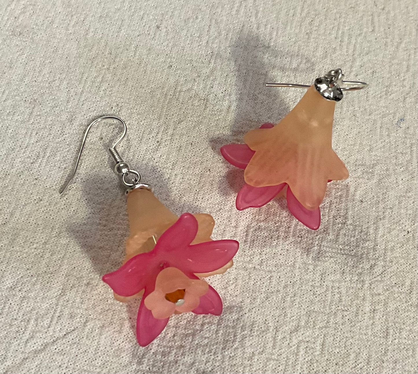 Trumpet Frosted Flower Earrings Style #11