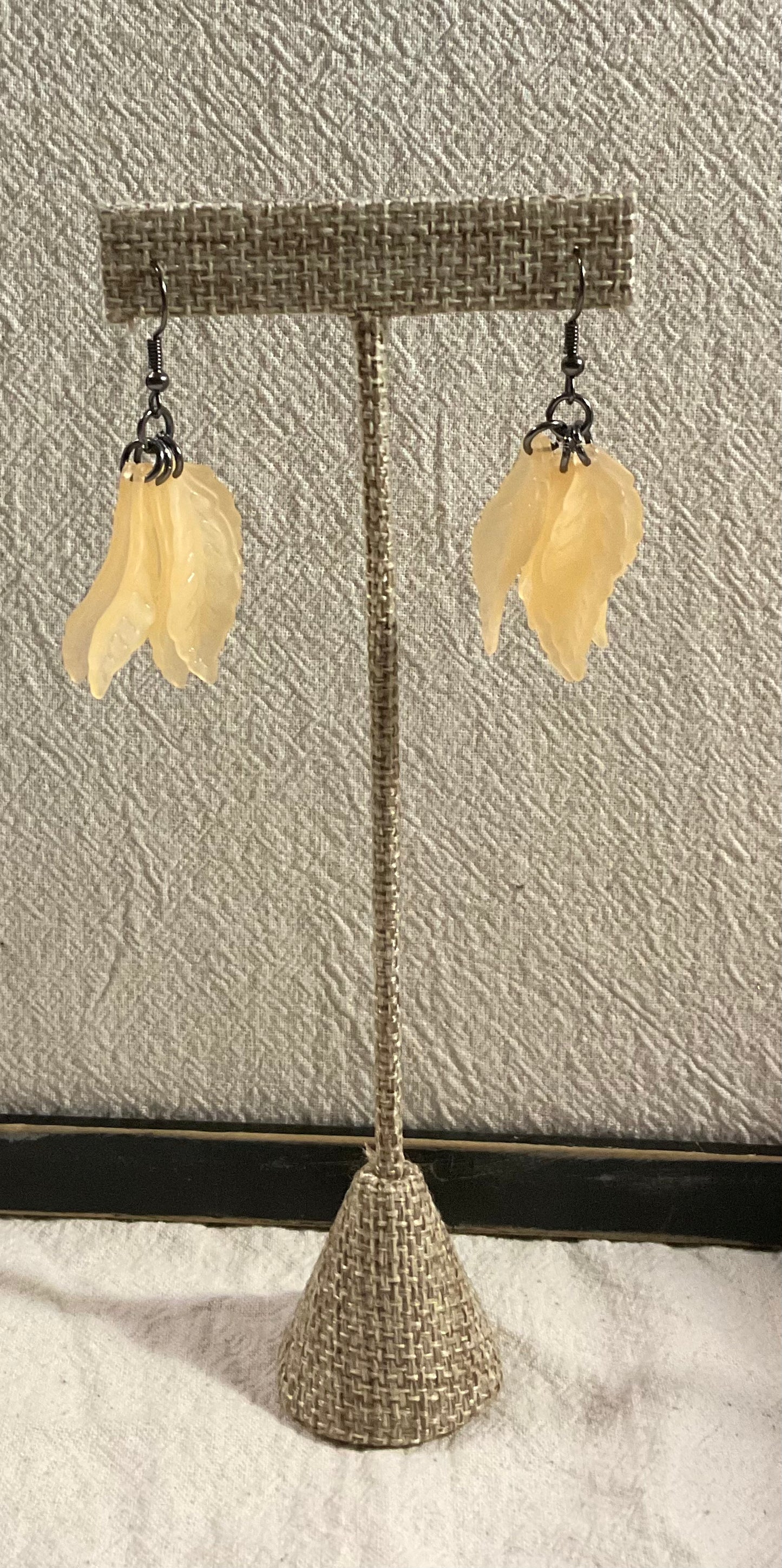 Leaf Earrings Style #1, Black