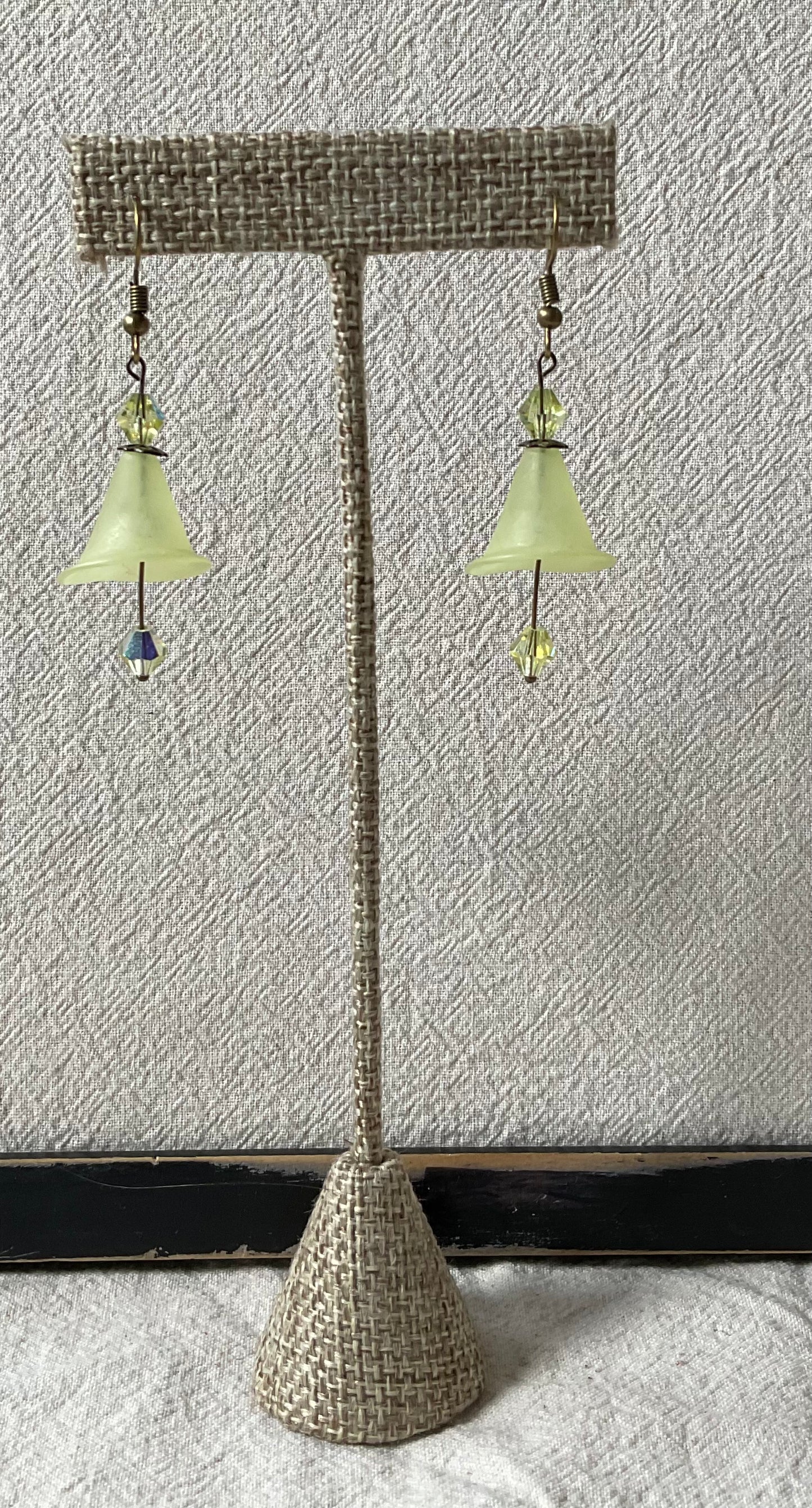 Calla Lily Flower Drop Earrings, Style #15, Brass