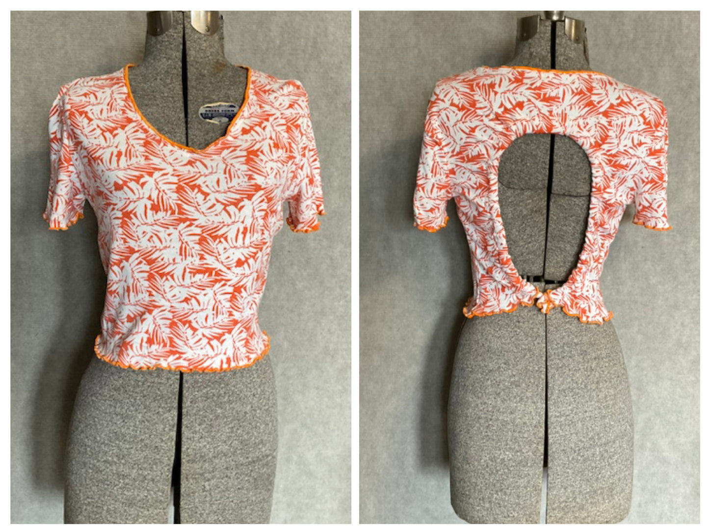 Orange Leaf Open Back T (S)