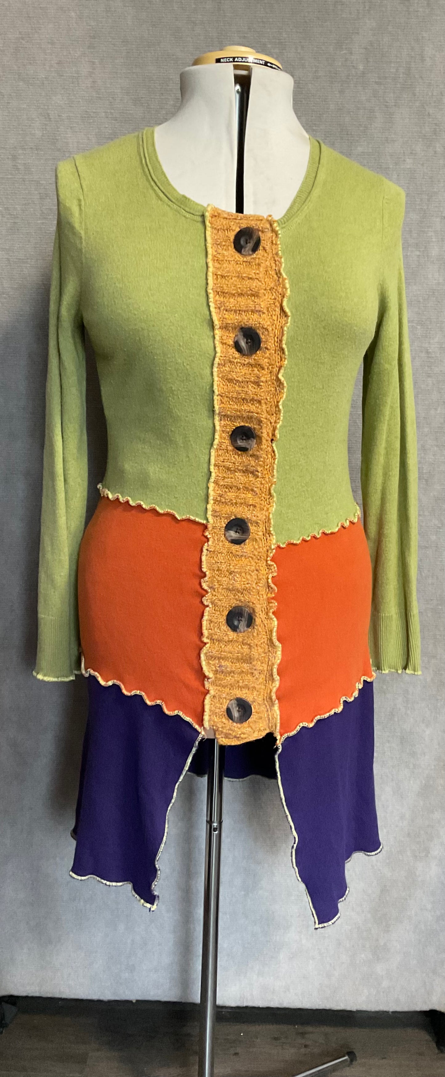 Green / Orange / Purple Cardigan (M)