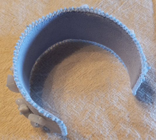 Blue Lace Agate Chip Cuff