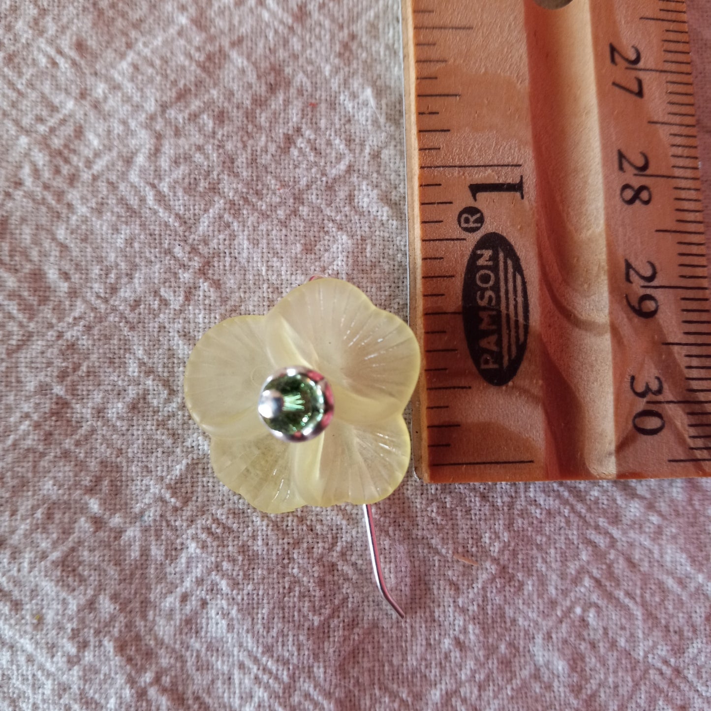 Violet Flower Earrings, Style #10, Silver