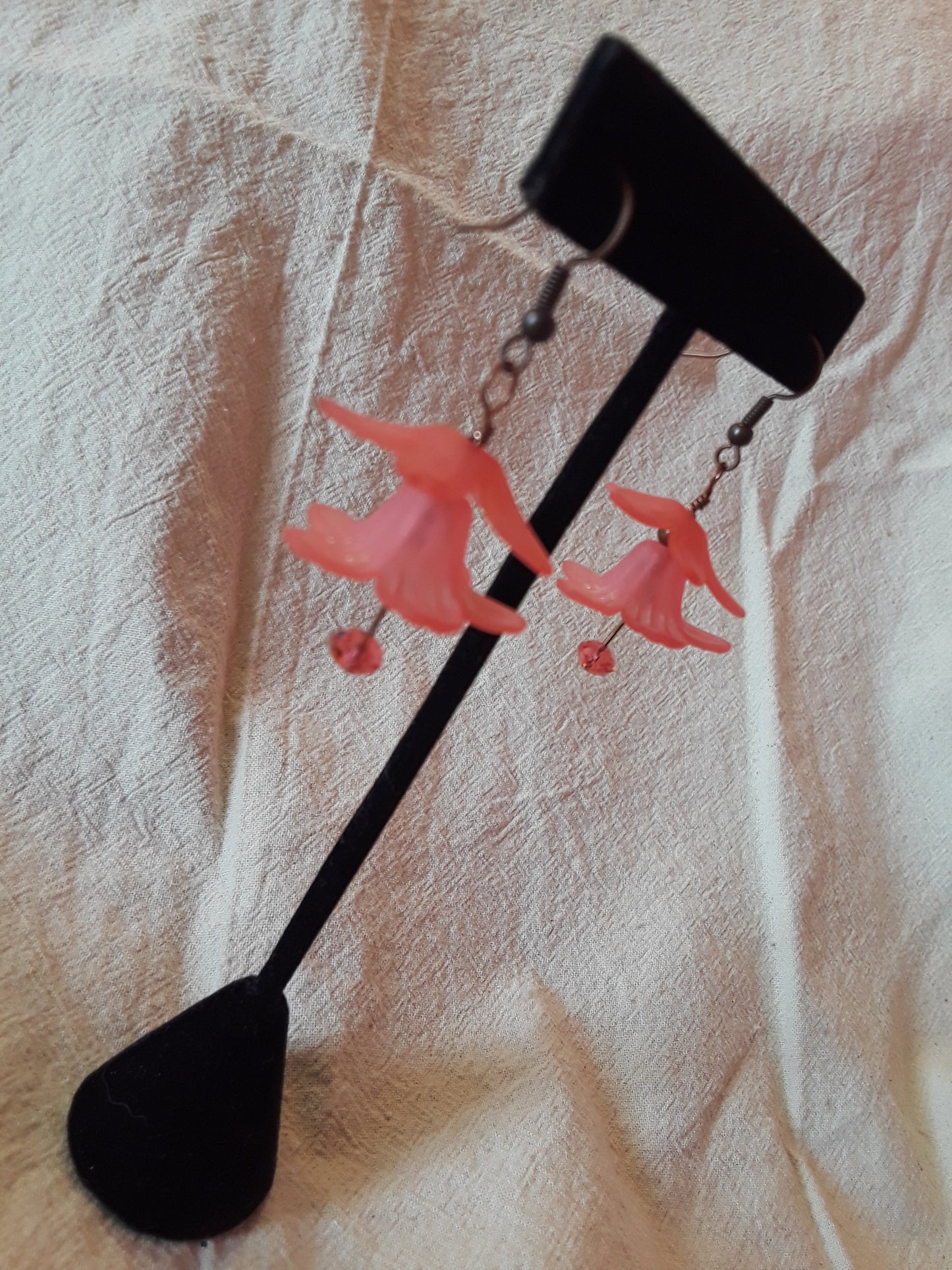 Frosted Flower Drop Earrings Style #2