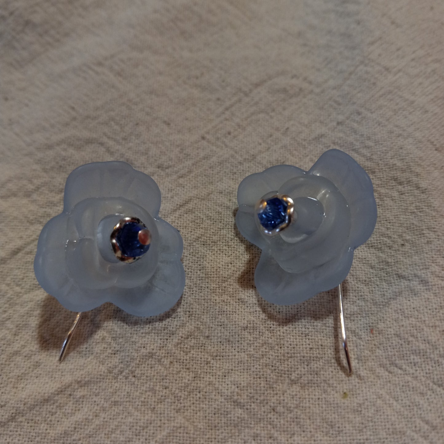 Rose Frosted Flower Earrings Style #9