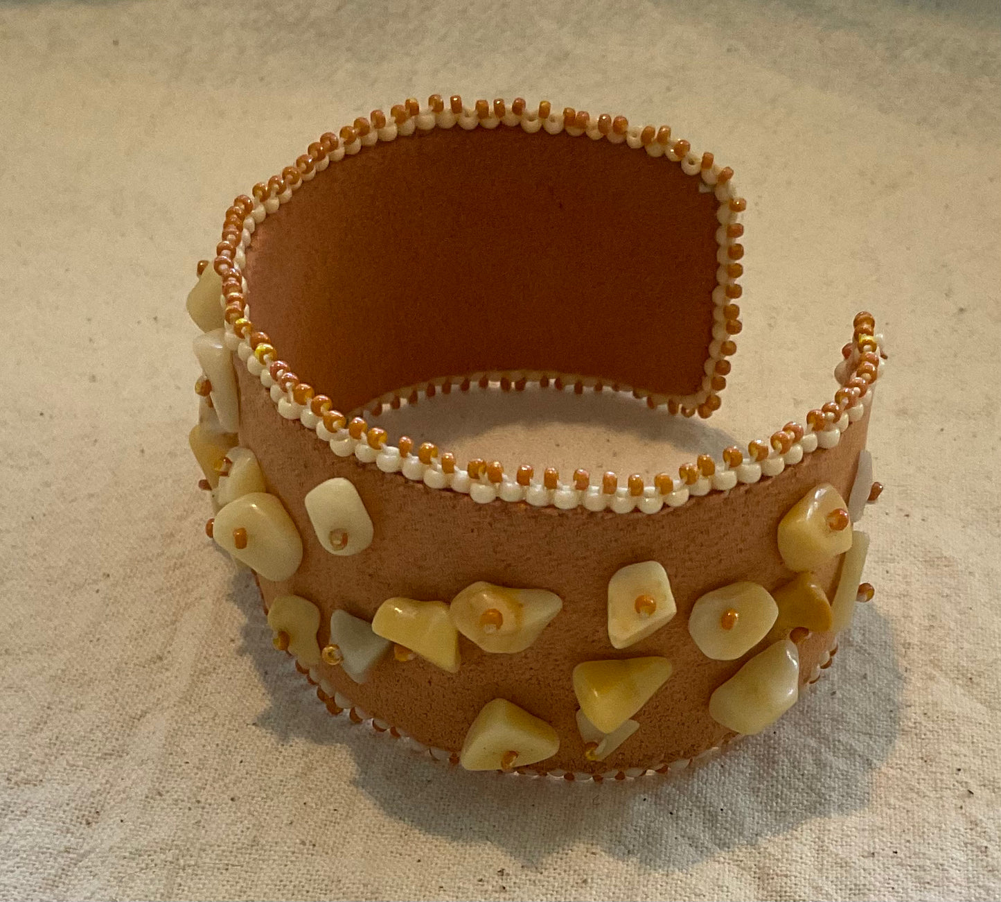 Golden Jade Chip Cuff