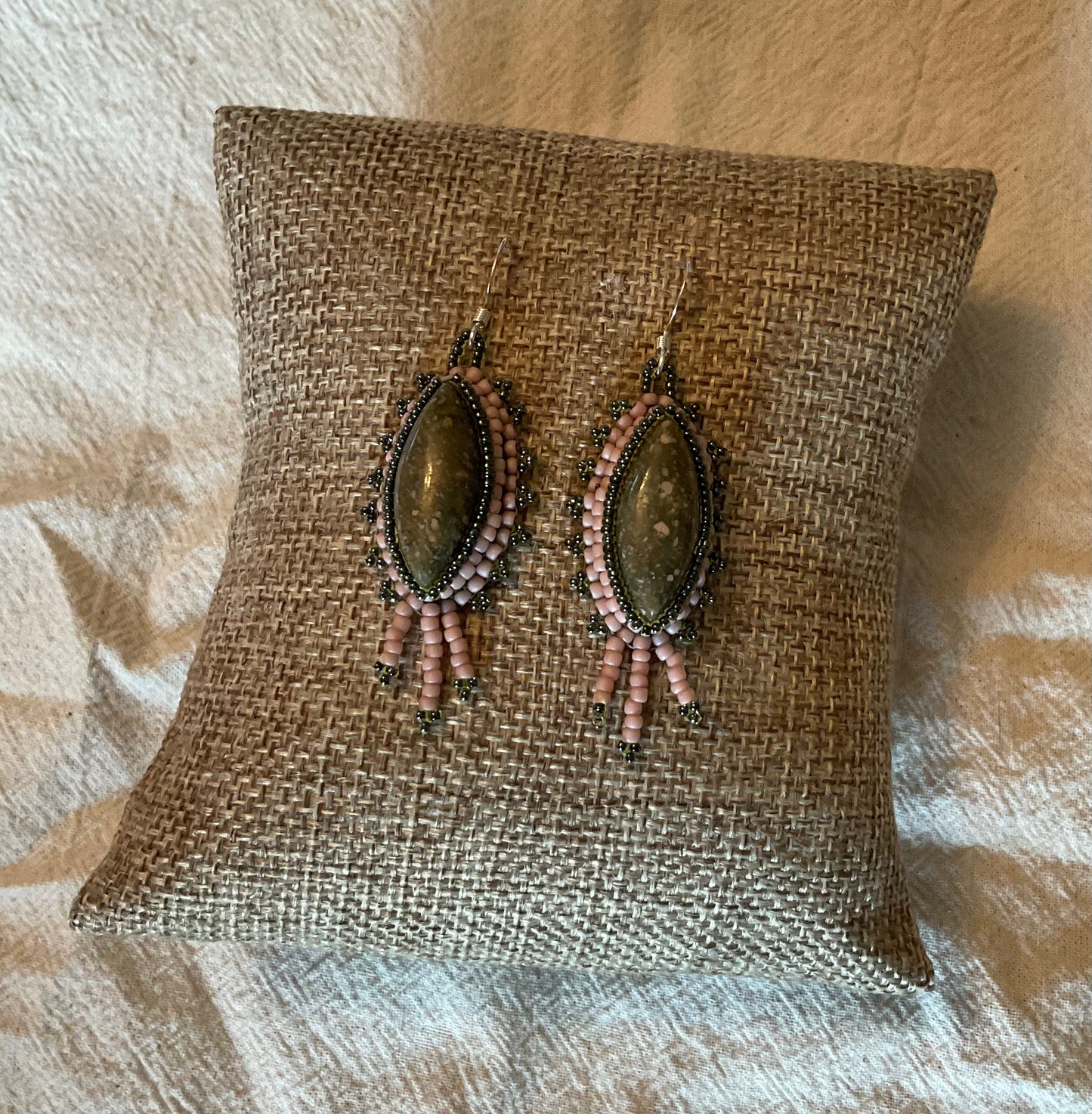 Autumn Jasper Cabochon Earrings