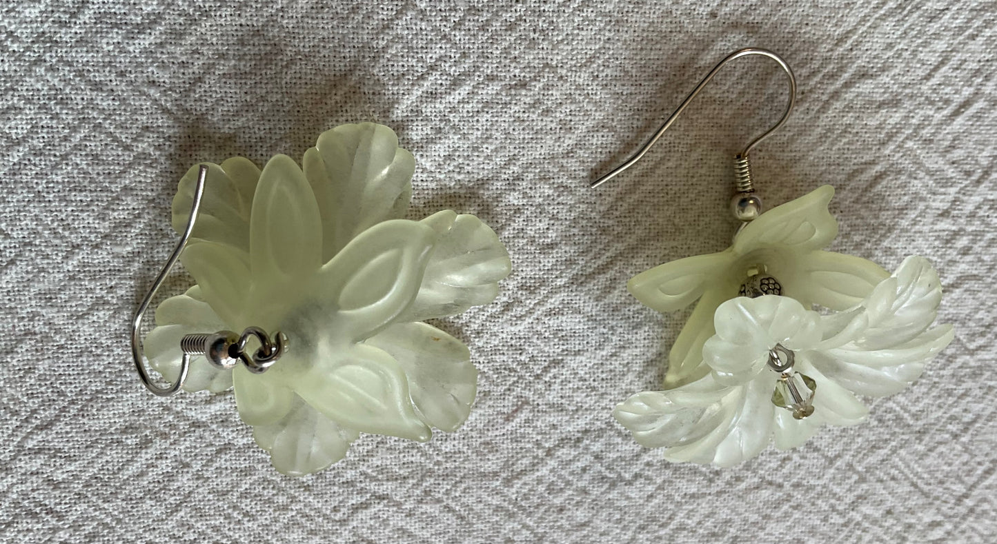 Flower Earrings Style #1, Silver