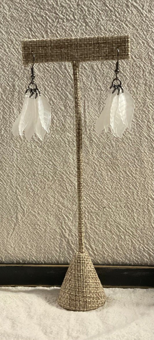 Leaf Earrings Style #1 Black