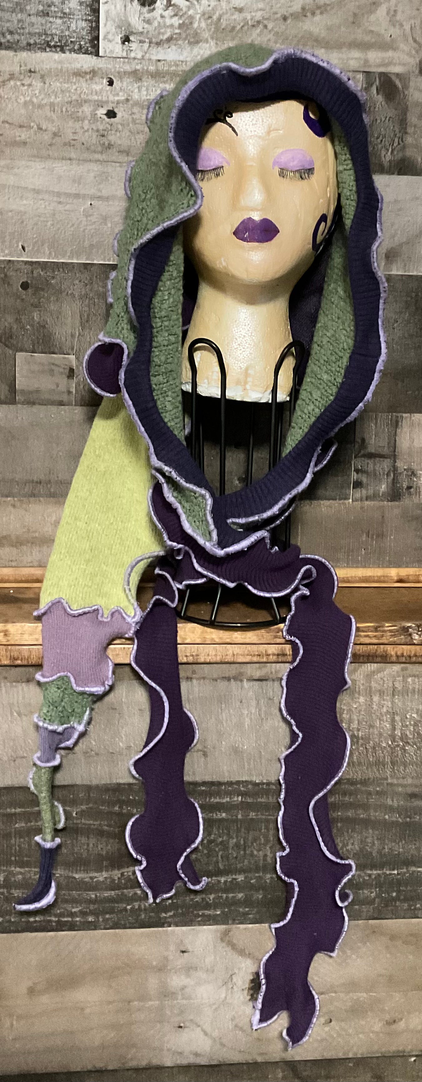 Sage & Lavender Fairy Hooded Scarf