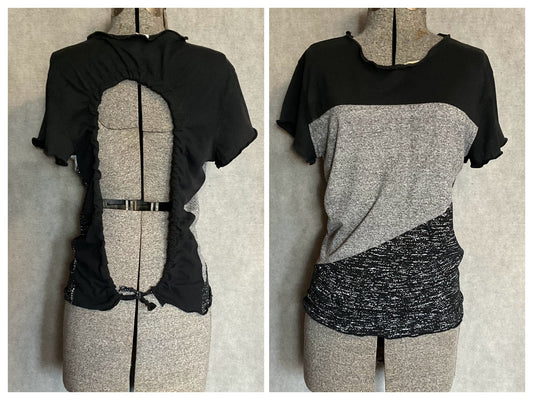 Black & Grey Open Back T (L)