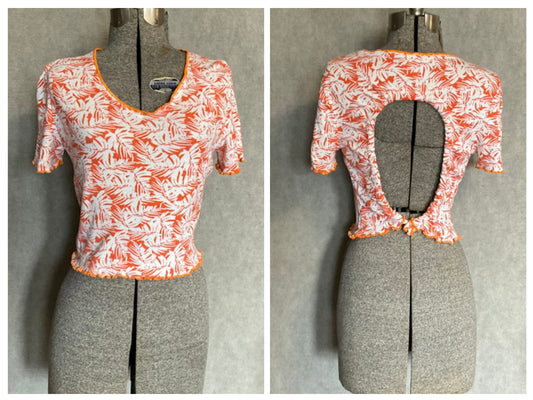 Orange Leaf Open Back T (S)