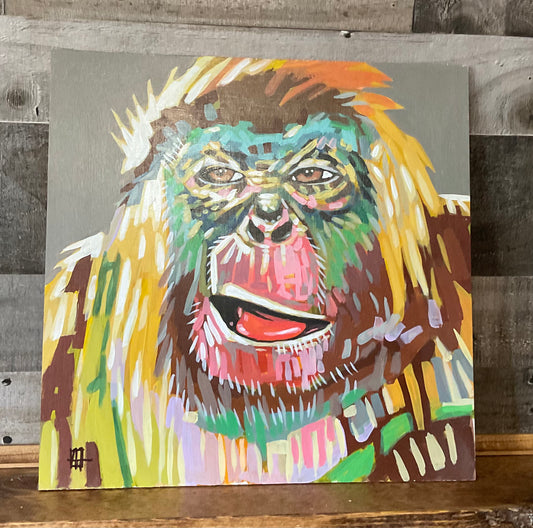 Orangutan Acrylic Painting