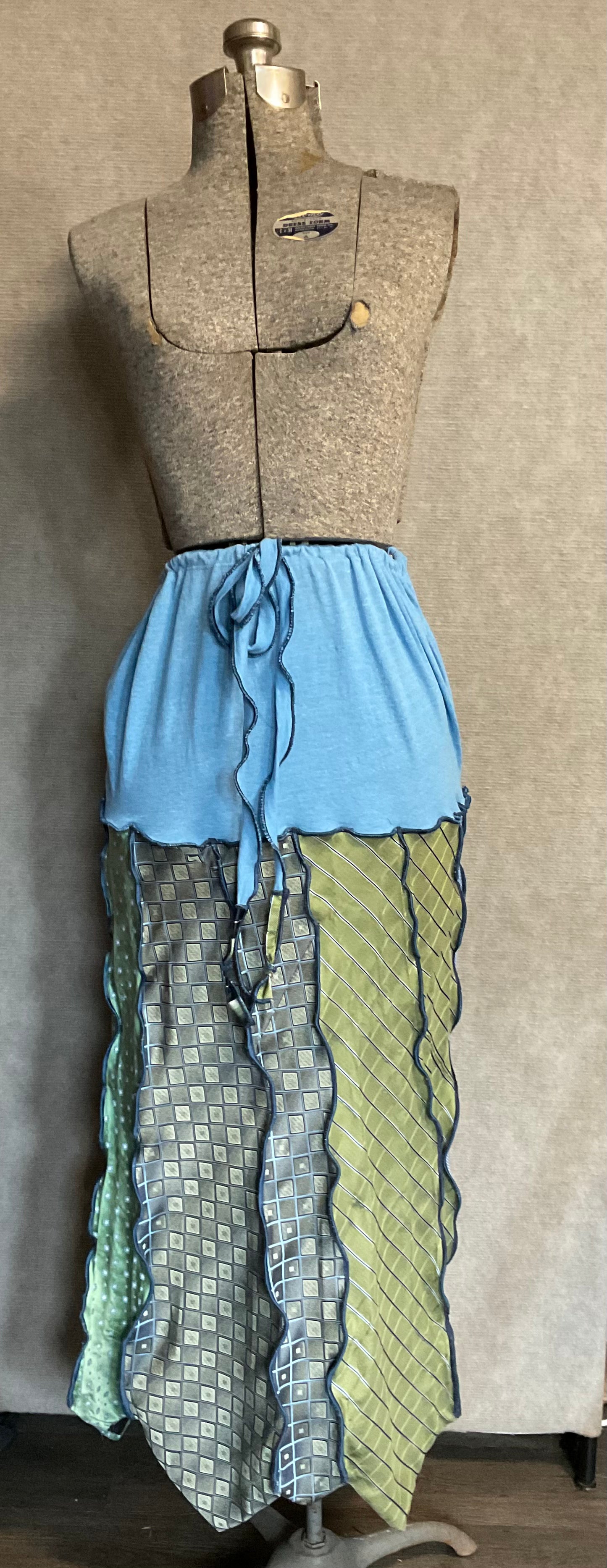 Blue & Green Necktie Skirt /Top (M/L)