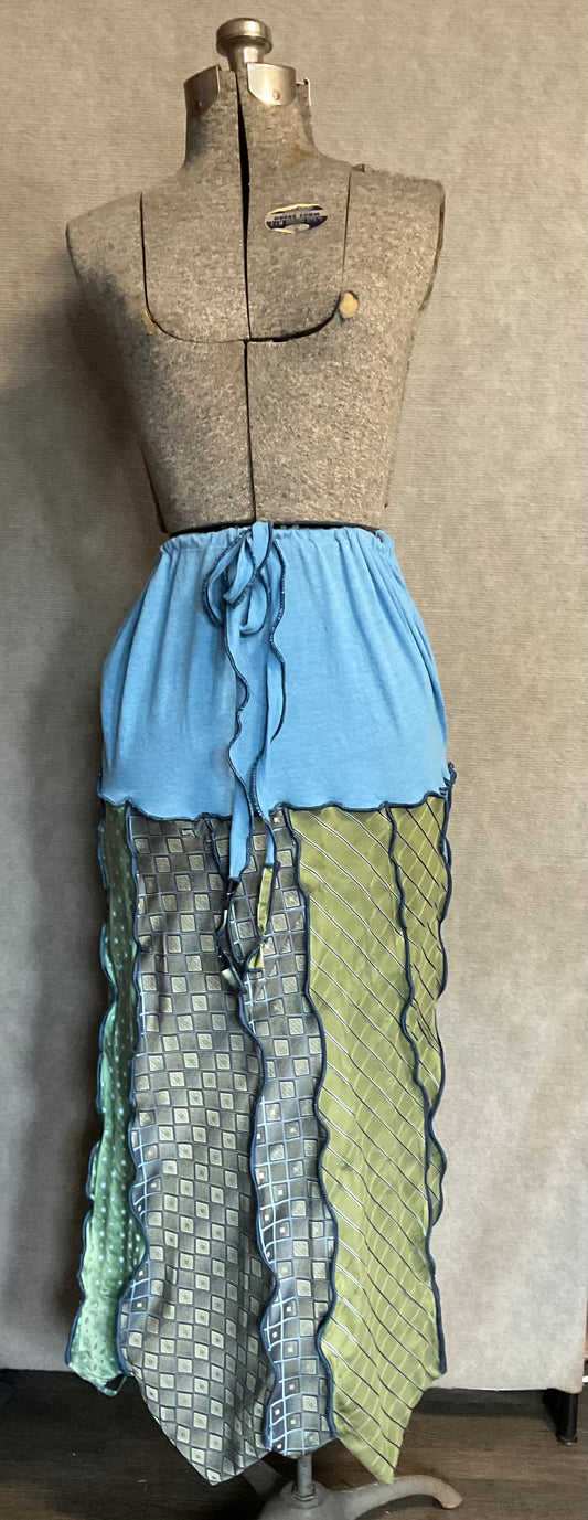 Blue & Green Necktie Skirt /Top (M/L)