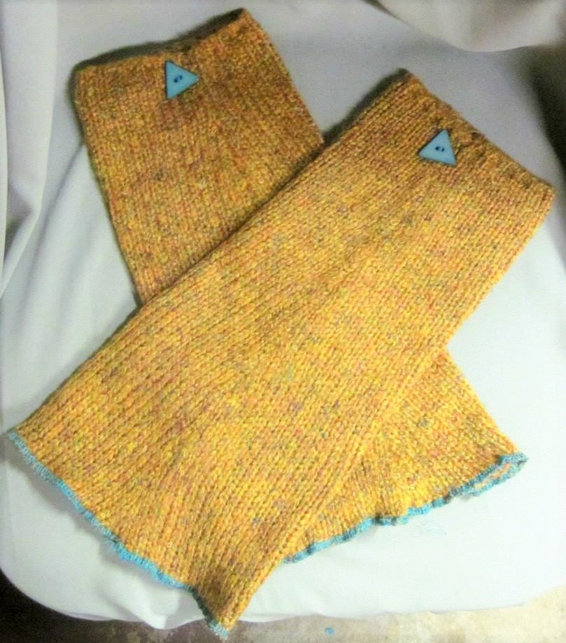 Mustard Yellow Leg Warmers / Boot Socks