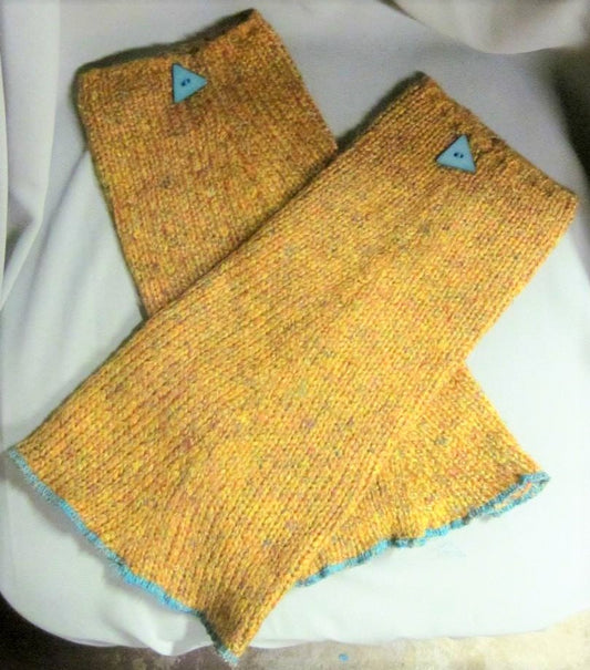 Mustard Yellow Leg Warmers / Boot Socks