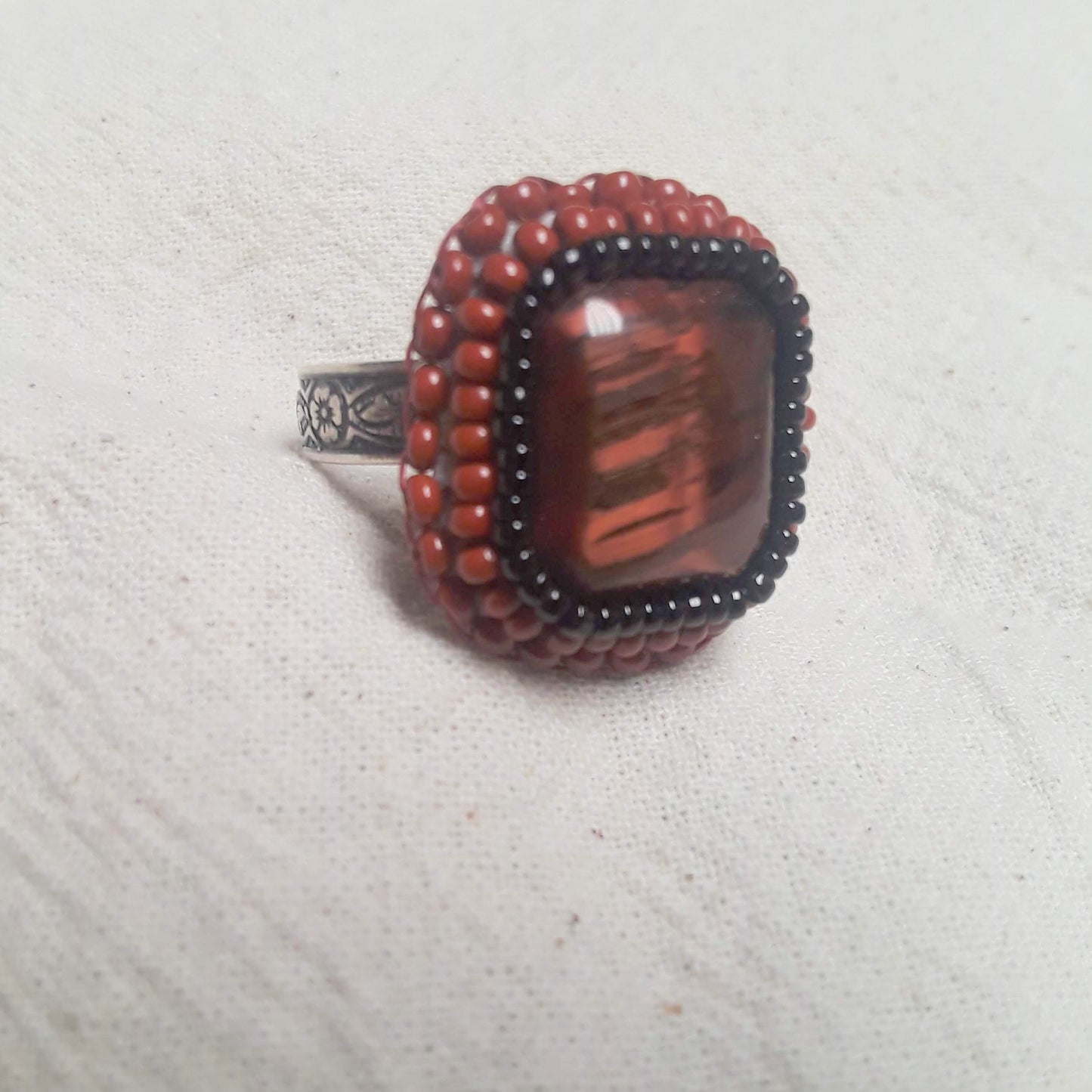 Red Tigers Eye Ring