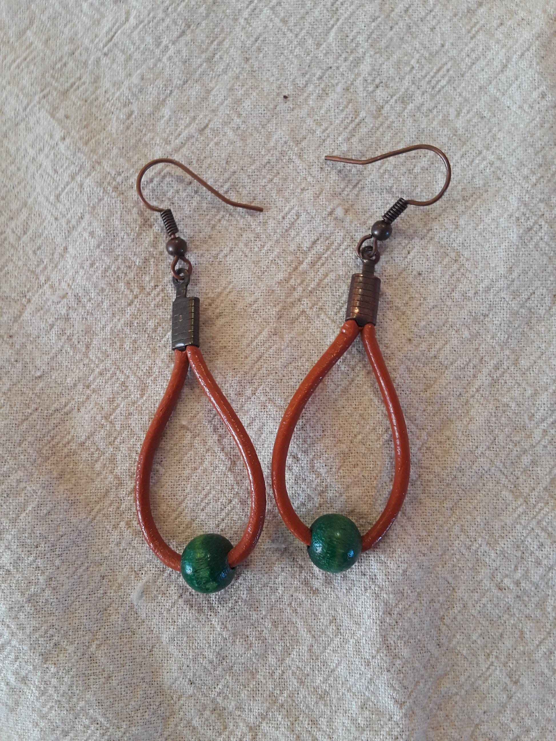 Leather cord earrings