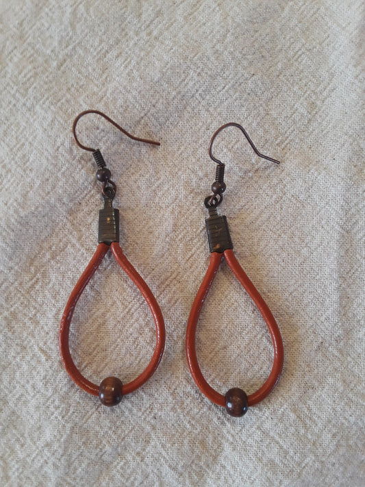 Siena Leather cord earrings