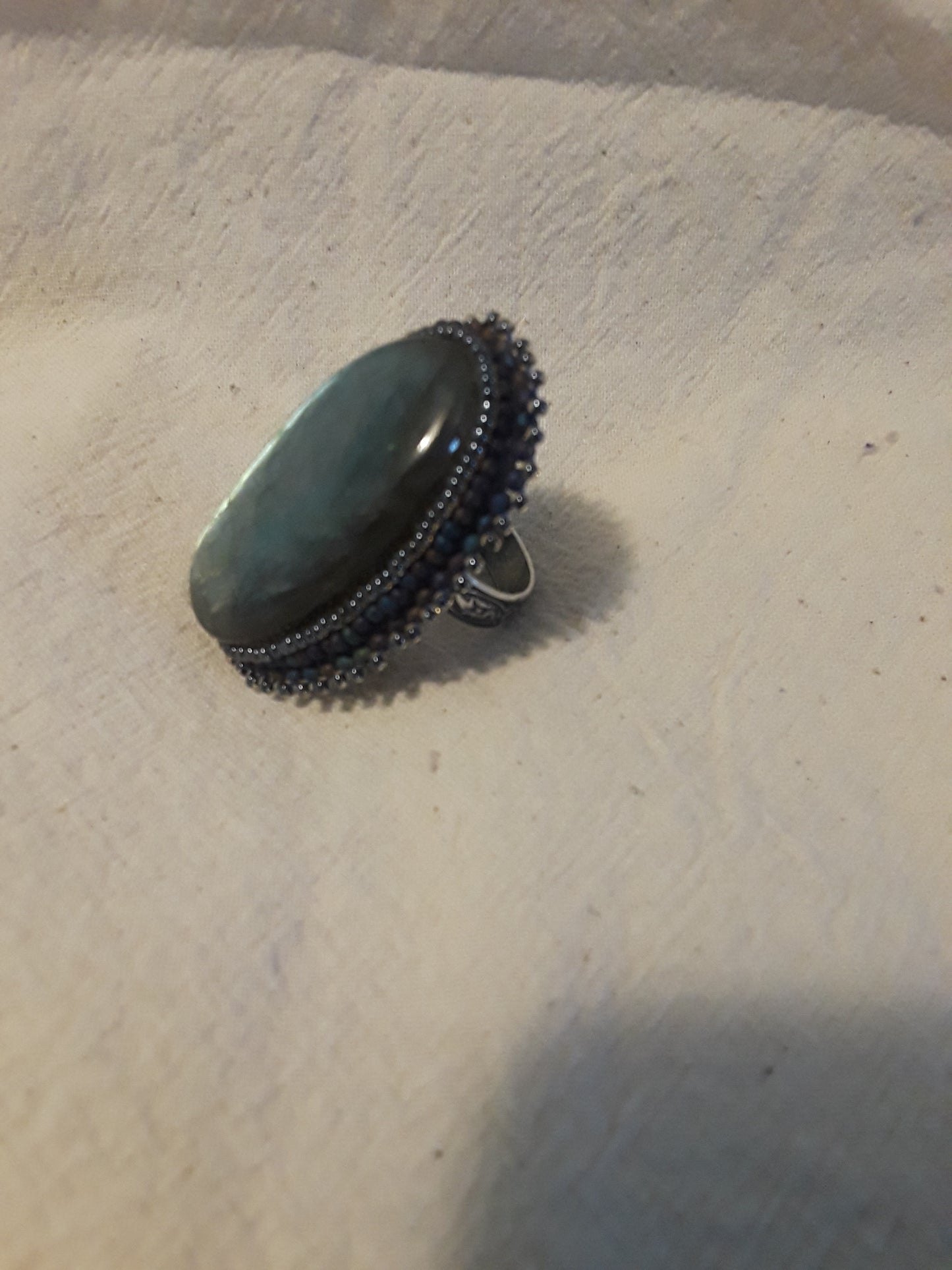 Labradorite Cabochon Adjustable Ring