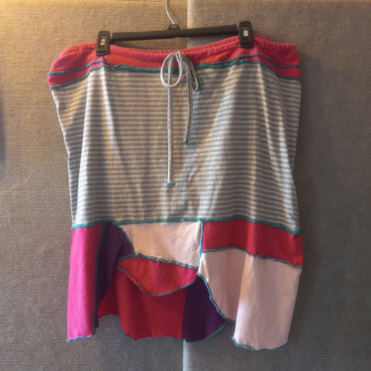 Patchwork Drawstring Skirt (M/L)