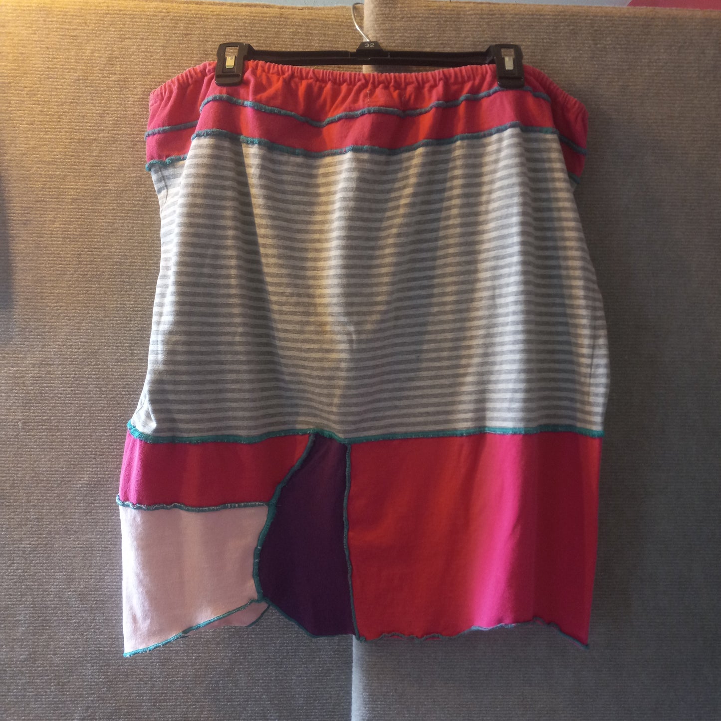 Patchwork Drawstring Skirt (M/L)