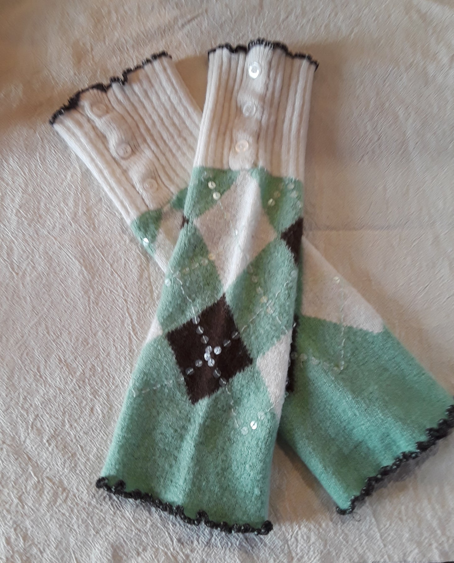 Argyle Arm Warmers