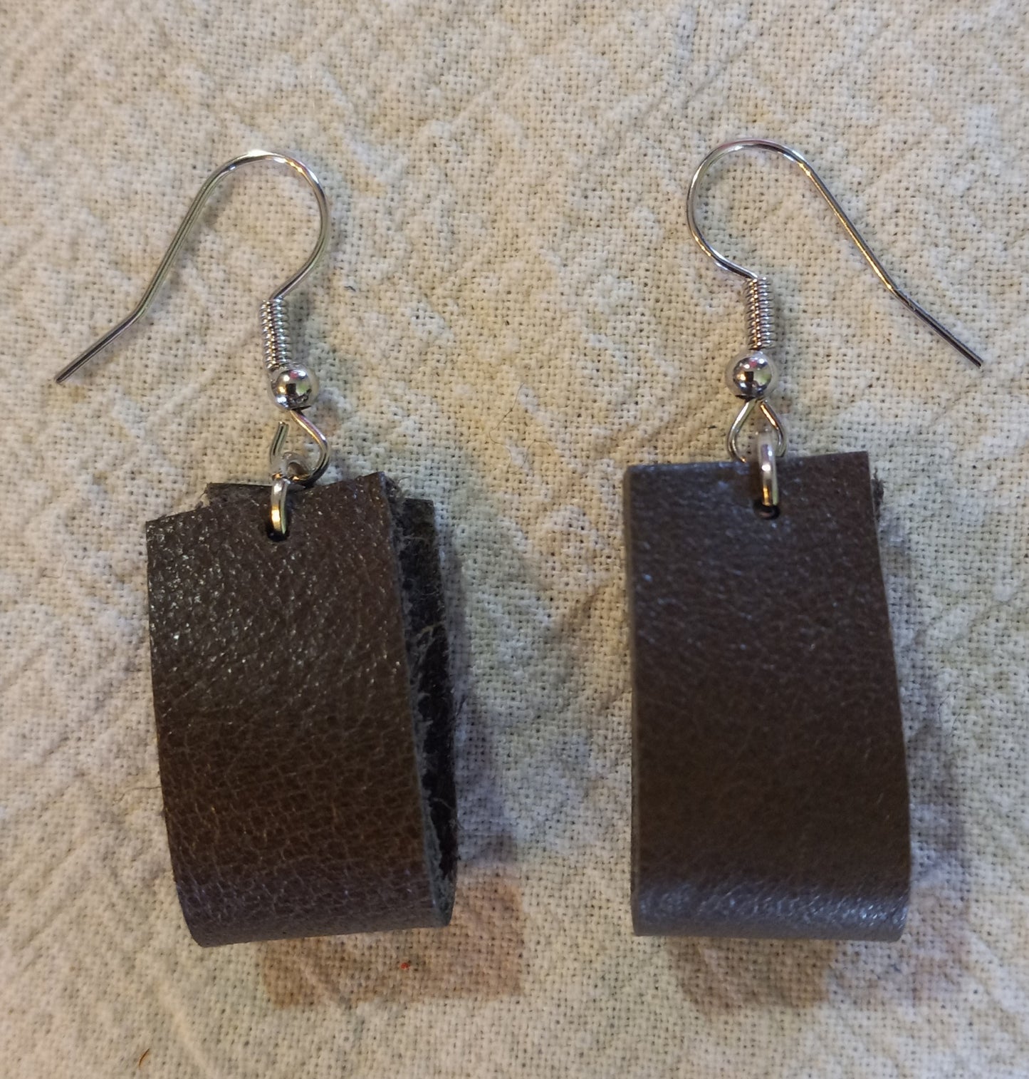 Genuine Leather Loop Dangle Earrings