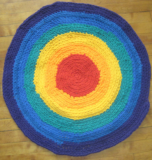 Rainbow Rag Round Rug