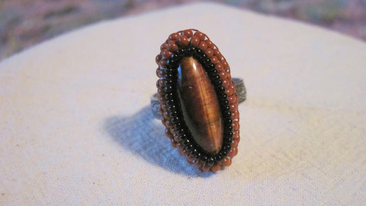 Red Tiger's Eye Ring