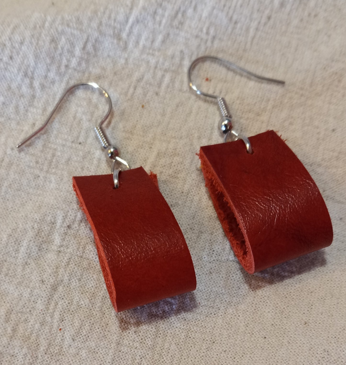 Genuine Leather Loop Dangle Earrings