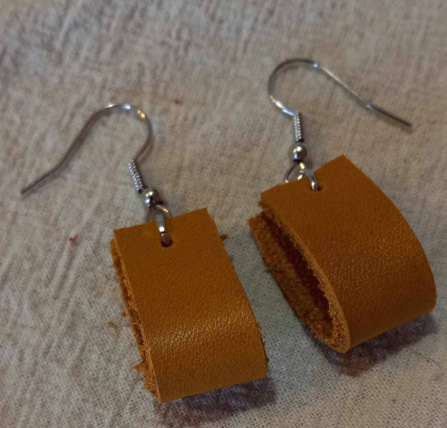 Genuine Leather Loop Dangle Earrings