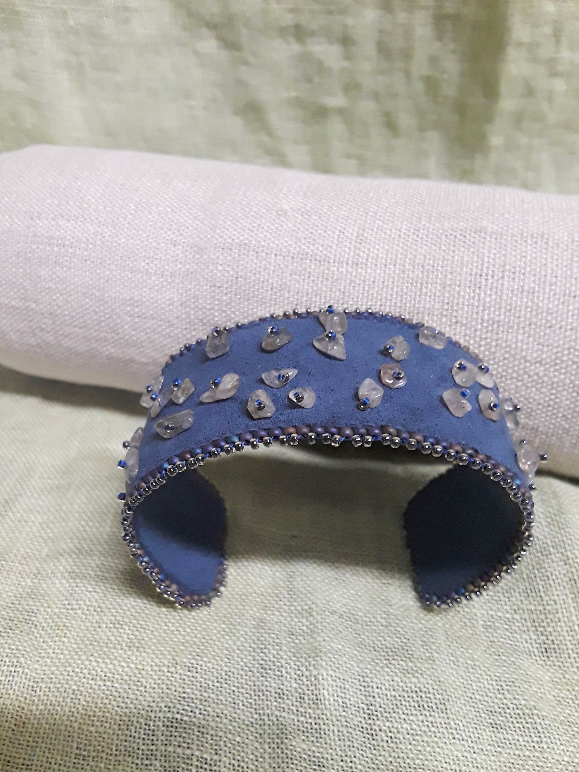 Labradorite Chip Cuff Bracelet 