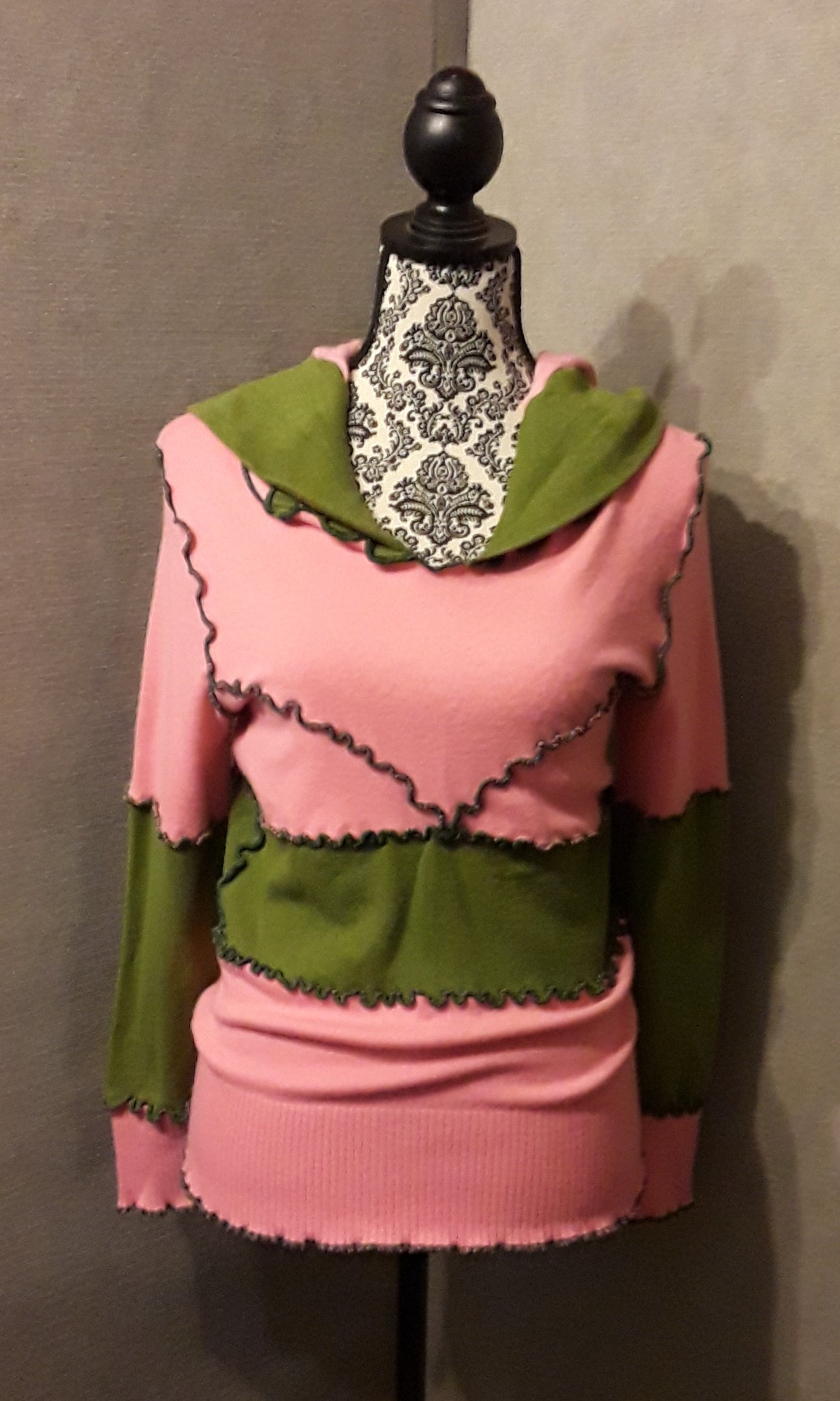 Pink Upcycled Hoodie 
