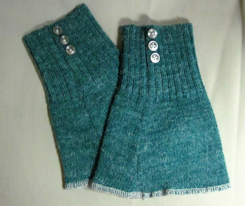 Teal & Grey Boot Cuffs