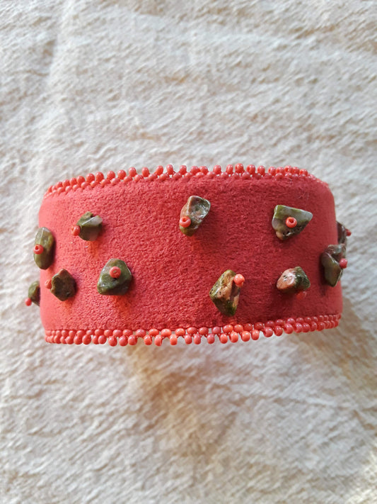 Unakite Chip Cuff