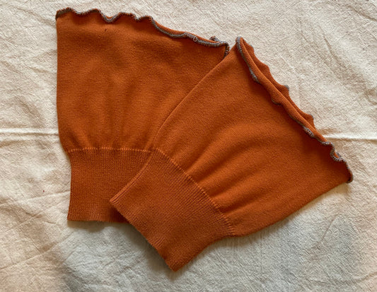 Orange & Grey Boot Cuffs